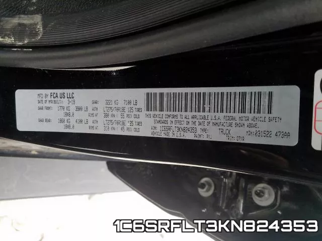 1C6SRFLT3KN824353 фото 2