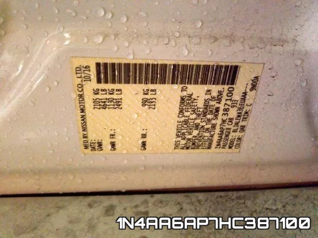 1N4AA6AP7HC387100 фото 2