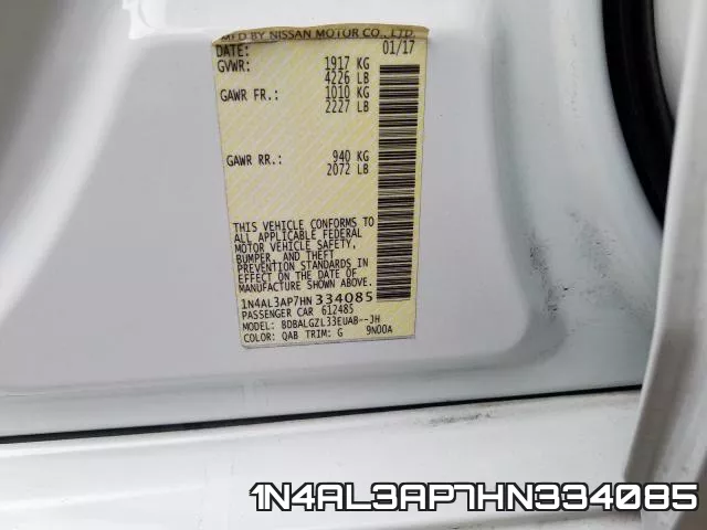 1N4AL3AP7HN334085 фото 2