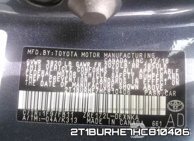 2T1BURHE7HC810406 фото 9