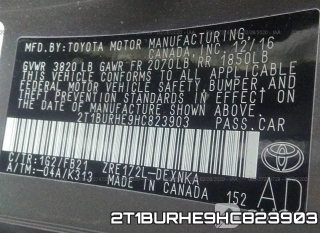 2T1BURHE9HC823903 фото 8