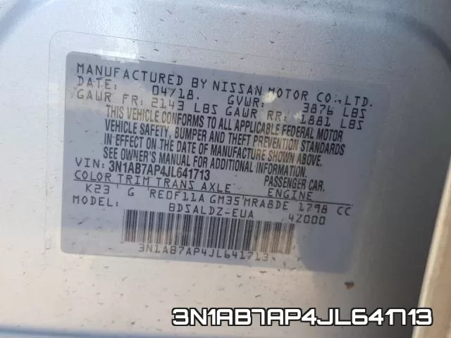 3N1AB7AP4JL641713 фото 2