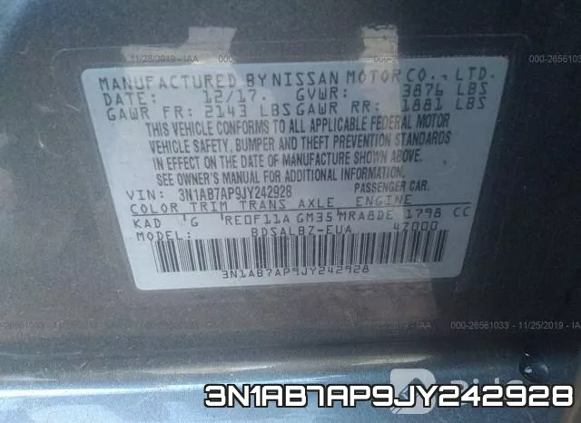 3N1AB7AP9JY242928 фото 6
