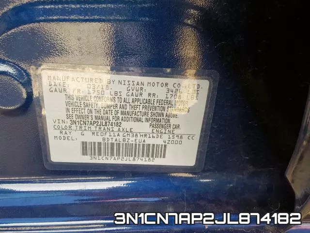 3N1CN7AP2JL874182 фото 2