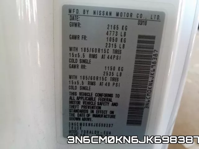 3N6CM0KN6JK698387 фото 2