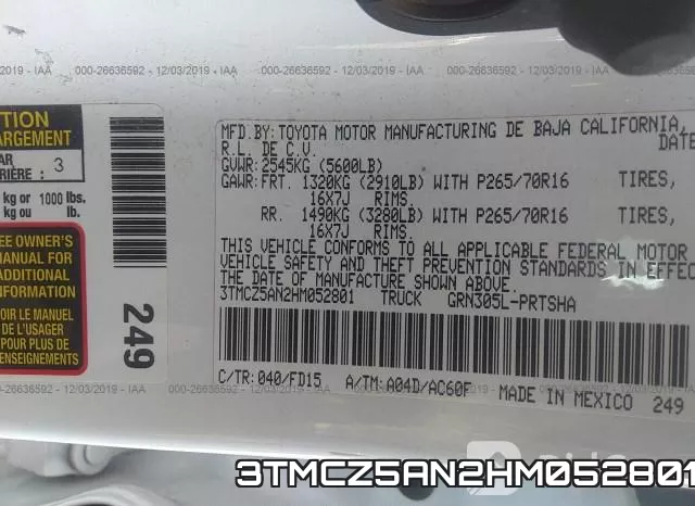 3TMCZ5AN2HM052801 фото 6
