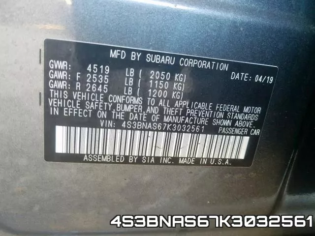 4S3BNAS67K3032561 фото 2