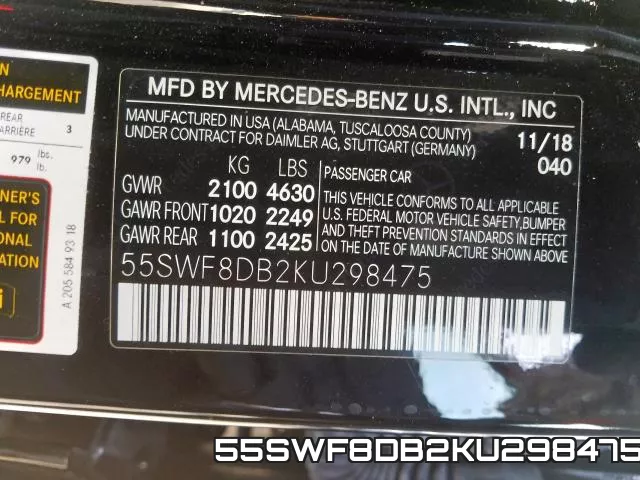 55SWF8DB2KU298475 фото 2