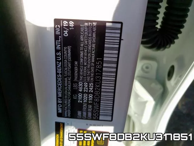 55SWF8DB2KU317851 фото 2