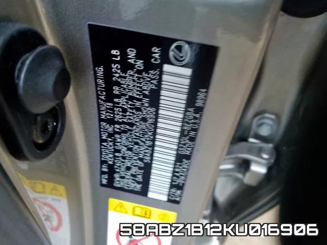58ABZ1B12KU016906 фото 2