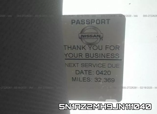 5N1AZ2MH9JN111040 фото 3