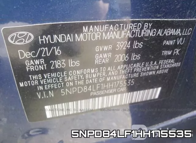 5NPD84LF1HH175535 фото 9