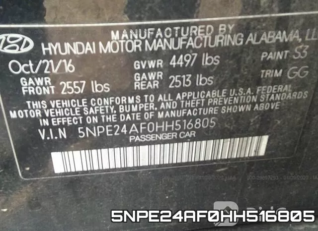 5NPE24AF0HH516805 фото 6