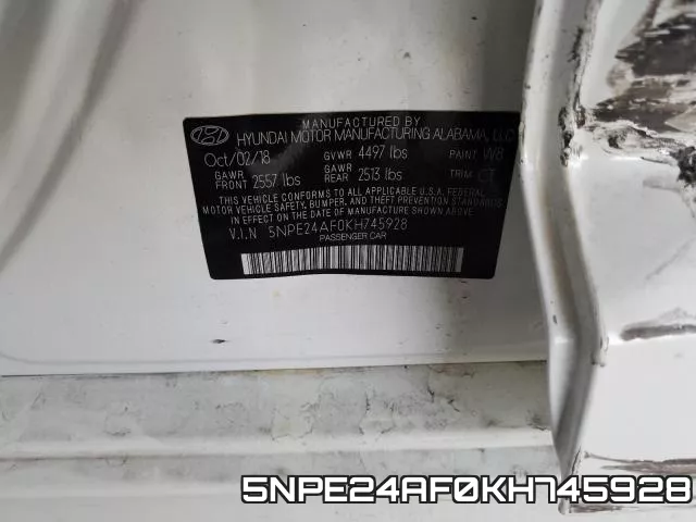 5NPE24AF0KH745928 фото 2