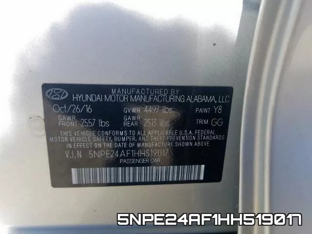 5NPE24AF1HH519017 фото 2