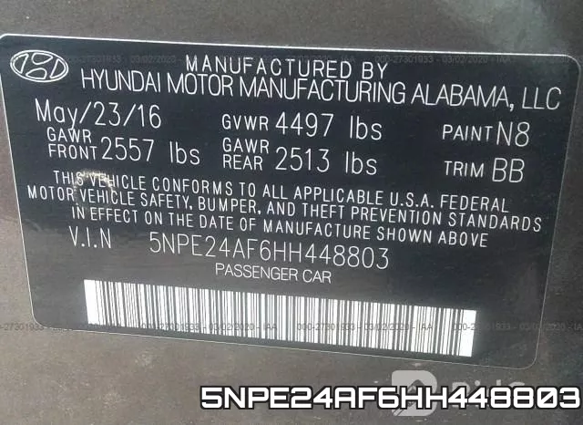 5NPE24AF6HH448803 фото 10