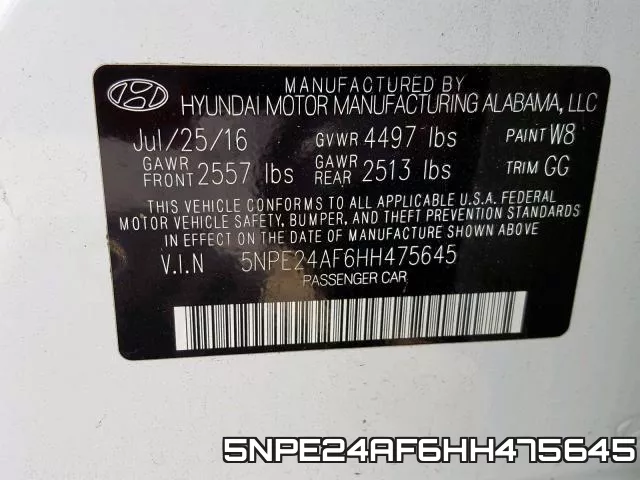 5NPE24AF6HH475645 фото 2