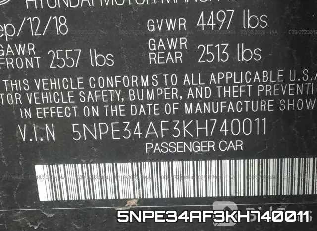 5NPE34AF3KH740011 фото 6