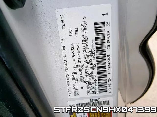5TFRZ5CN9HX047399 фото 2
