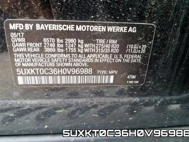 5UXKT0C36H0V96988 фото 2