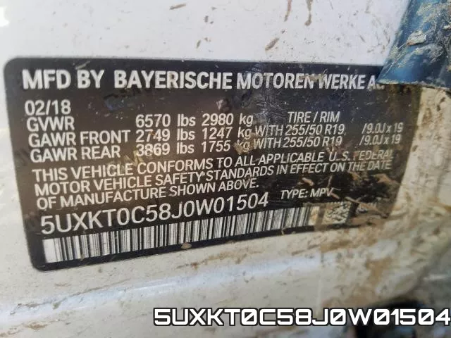 5UXKT0C58J0W01504 фото 2