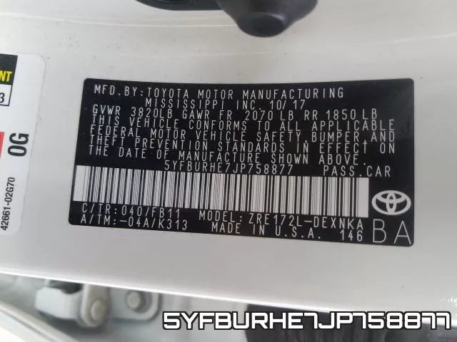 5YFBURHE7JP758877 фото 2
