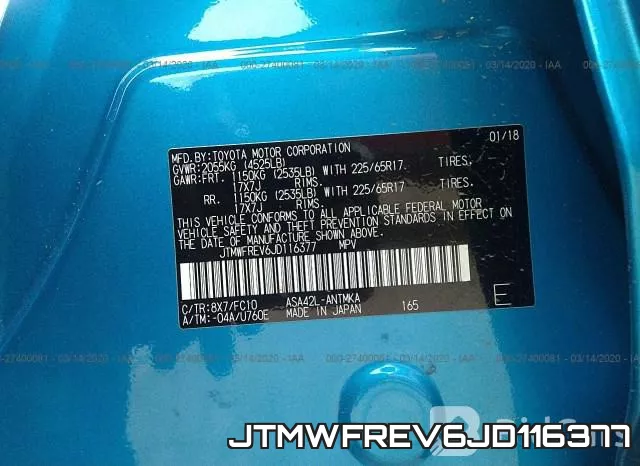 JTMWFREV6JD116377 фото 9