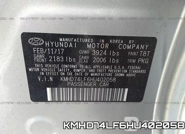 KMHD74LF6HU402058 фото 9