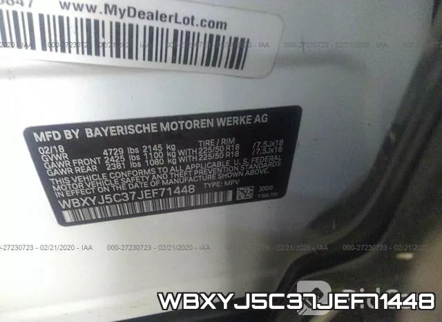 WBXYJ5C37JEF71448 фото 7
