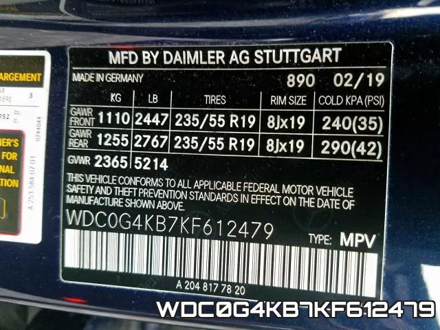 WDC0G4KB7KF612479 фото 2
