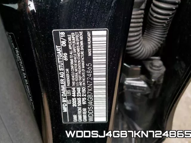 WDDSJ4GB7KN724865 фото 2