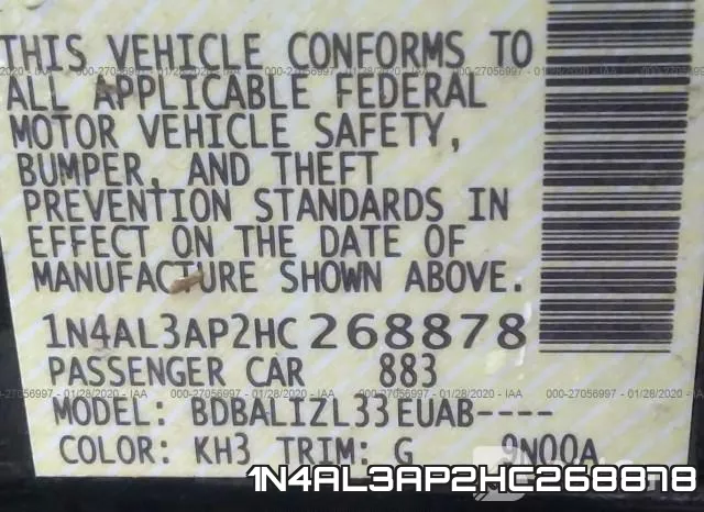 1N4AL3AP2HC268878 фото 4