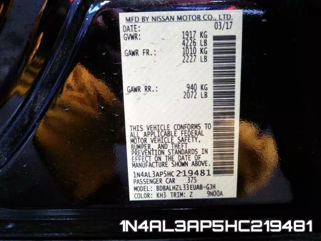 1N4AL3AP5HC219481 фото 2