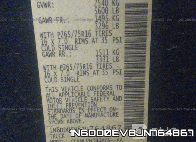 1N6DD0EV8JN764867 фото 7