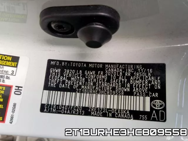 2T1BURHE3HC809558 фото 2