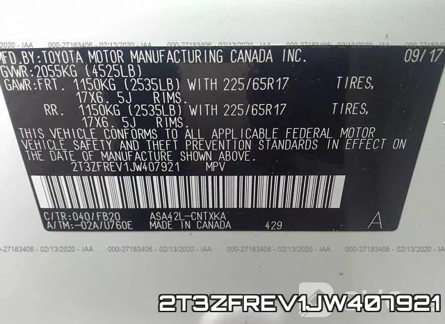 2T3ZFREV1JW407921 фото 7