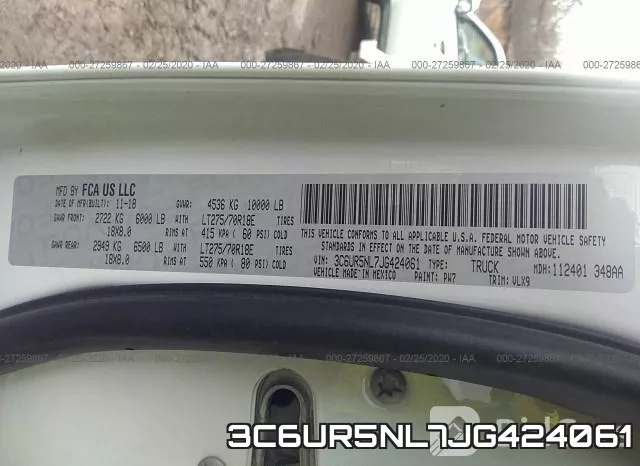 3C6UR5NL7JG424061 фото 5