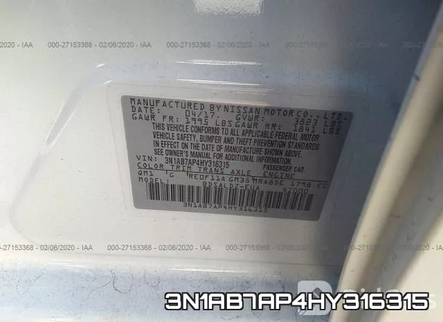 3N1AB7AP4HY316315 фото 7