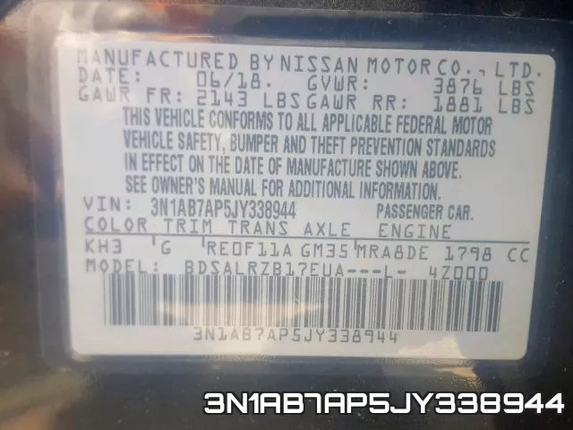 3N1AB7AP5JY338944 фото 2