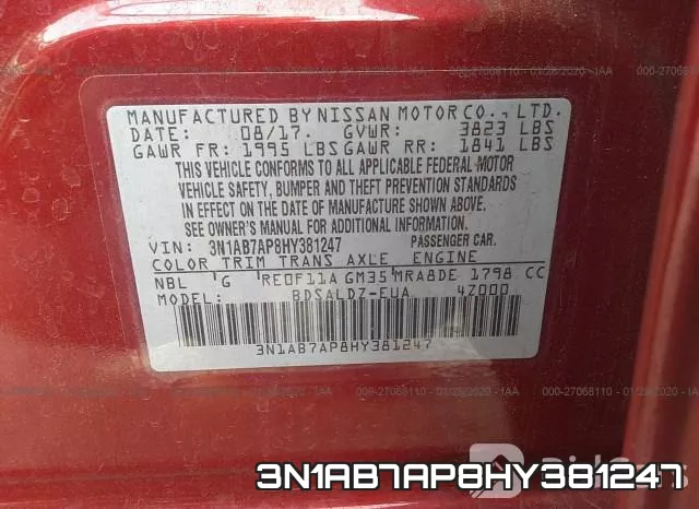 3N1AB7AP8HY381247 фото 8