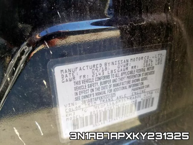 3N1AB7APXKY231325 фото 2