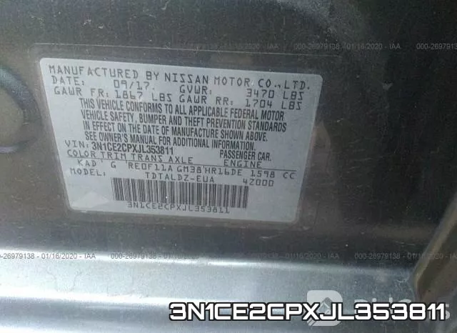 3N1CE2CPXJL353811 фото 5