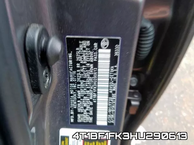 4T1BF1FK3HU290613 фото 2