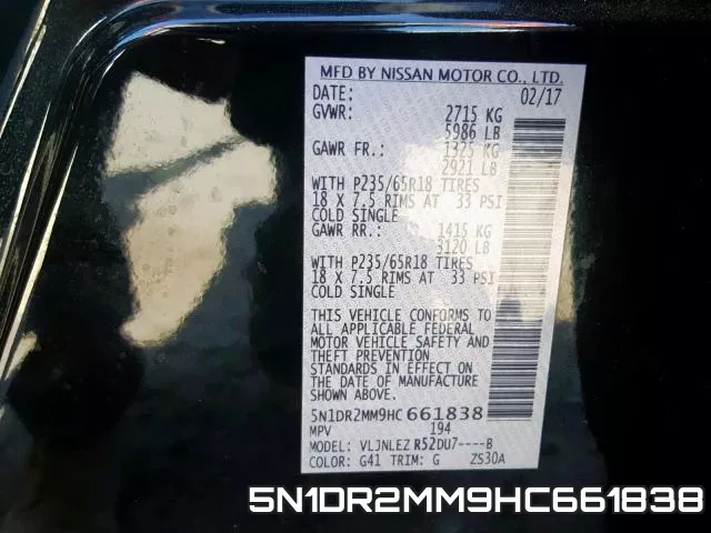 5N1DR2MM9HC661838 фото 2
