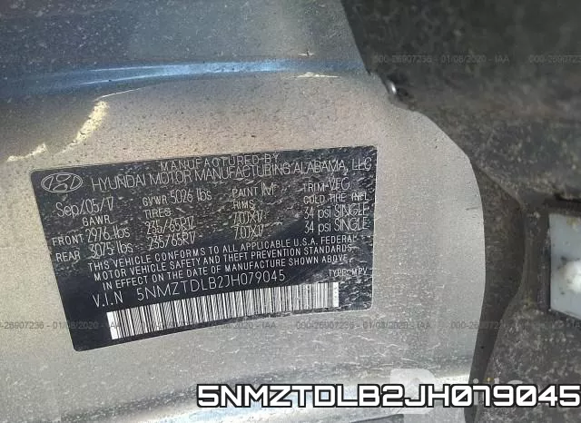 5NMZTDLB2JH079045 фото 6
