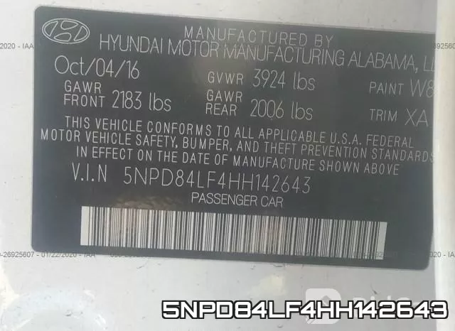 5NPD84LF4HH142643 фото 8