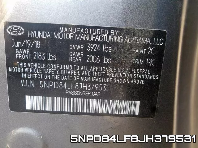 5NPD84LF8JH379531 фото 2