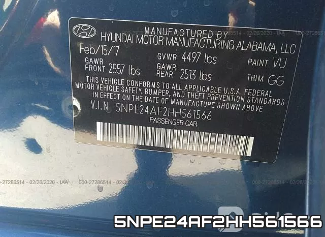 5NPE24AF2HH561566 фото 7