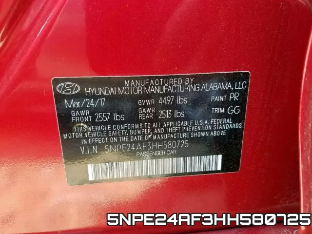 5NPE24AF3HH580725 фото 2