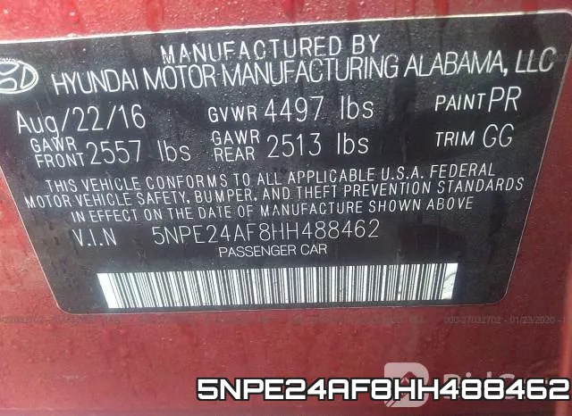 5NPE24AF8HH488462 фото 7